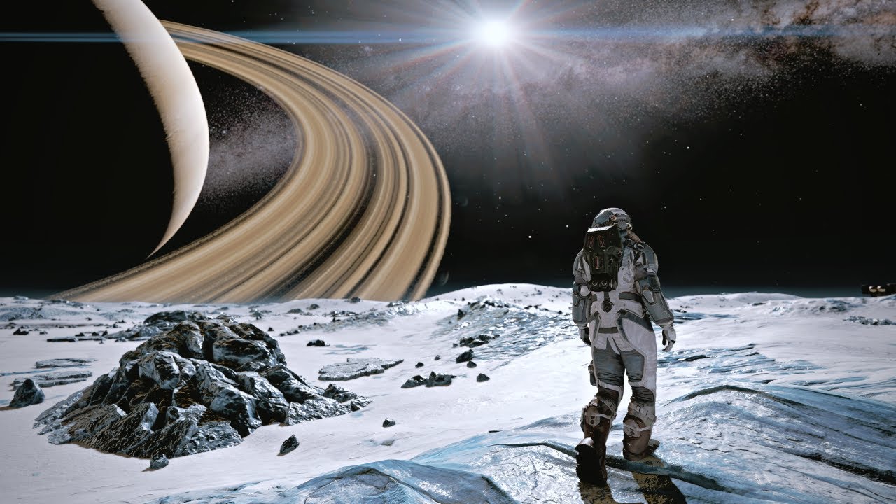 [4K] Starfield Ambience & Music | Walking on all of the Planets and Moons in the Solar System