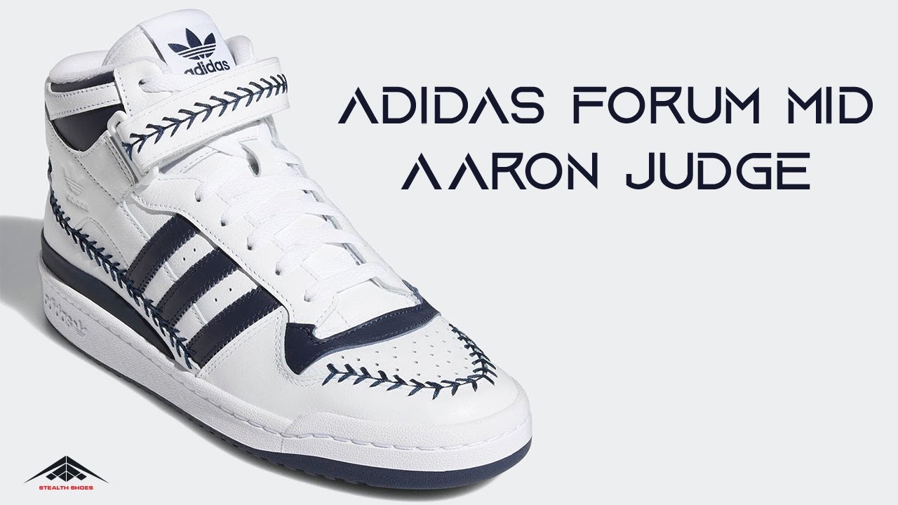 Aaron Judge New York Yankees x adidas Forum Mid  Sneakers Exclusive Look & Release Date