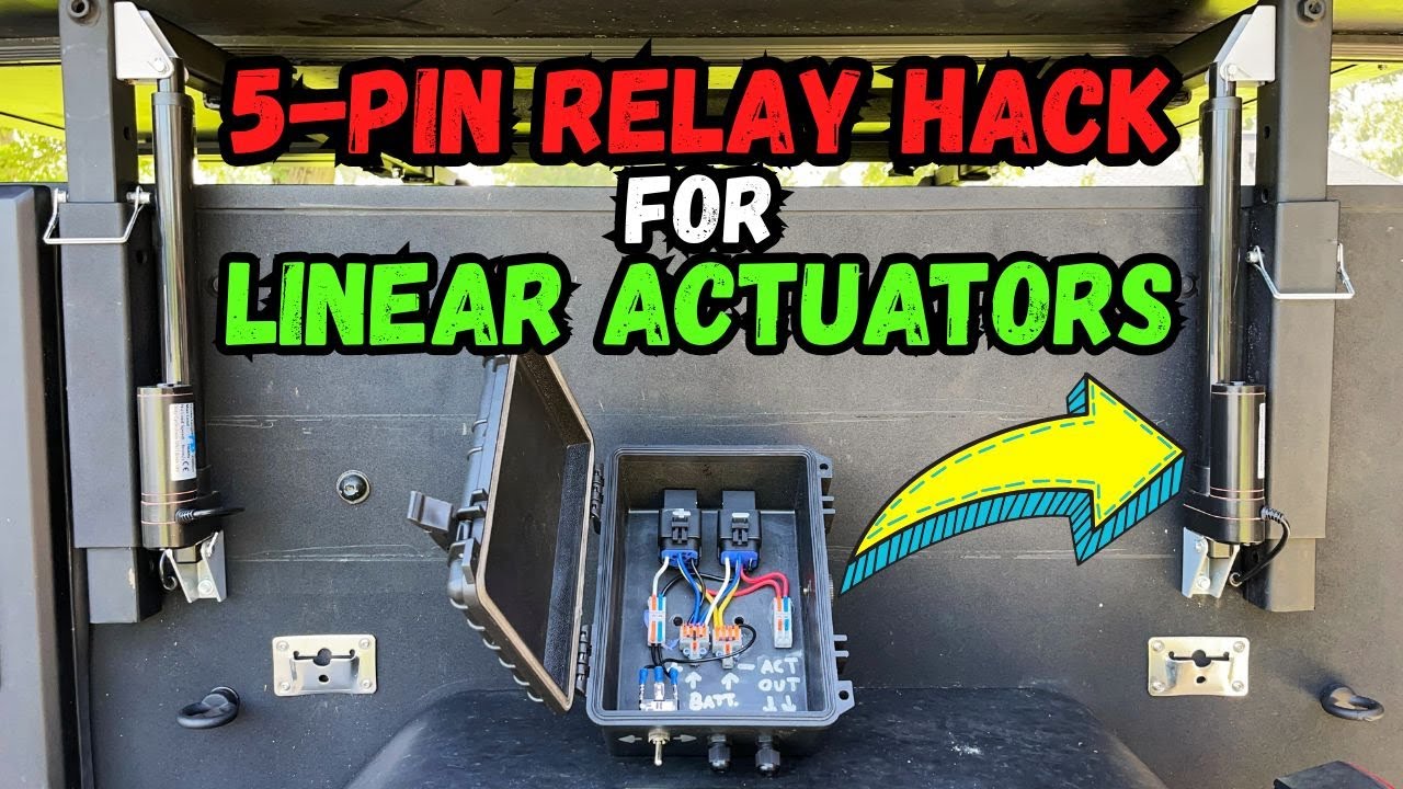 Easy How To Wire Linear Actuators with Dual 5-PIN Relays (feat. Smittybilt Scout Trailer)