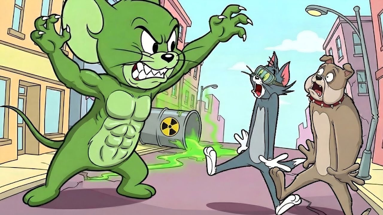 😱🔥Jerry transforms into a giant to get revenge on Tom for bullying him  |  #Zoo_Bi##TomAndJerry