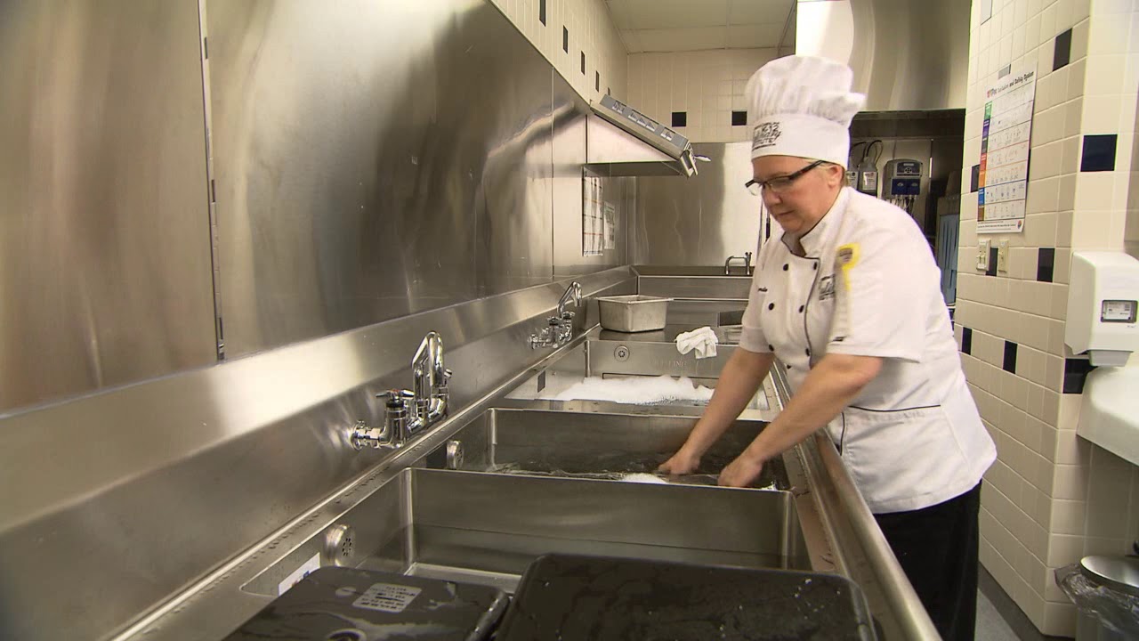 Proper Use of Sinks in Large Food Production Kitchens