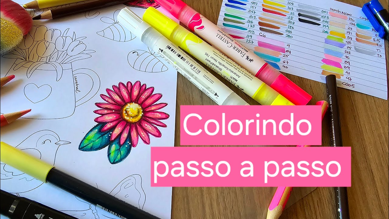 Colorindo passo a passo