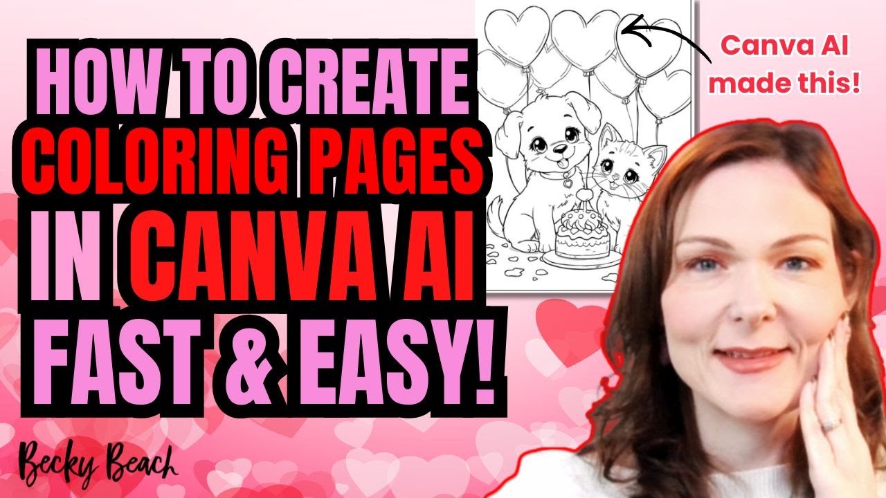 Создавайте раскраски в Canva AI, чтобы зарабатывать деньги на Etsy и Amazon, используя KDP для са...
