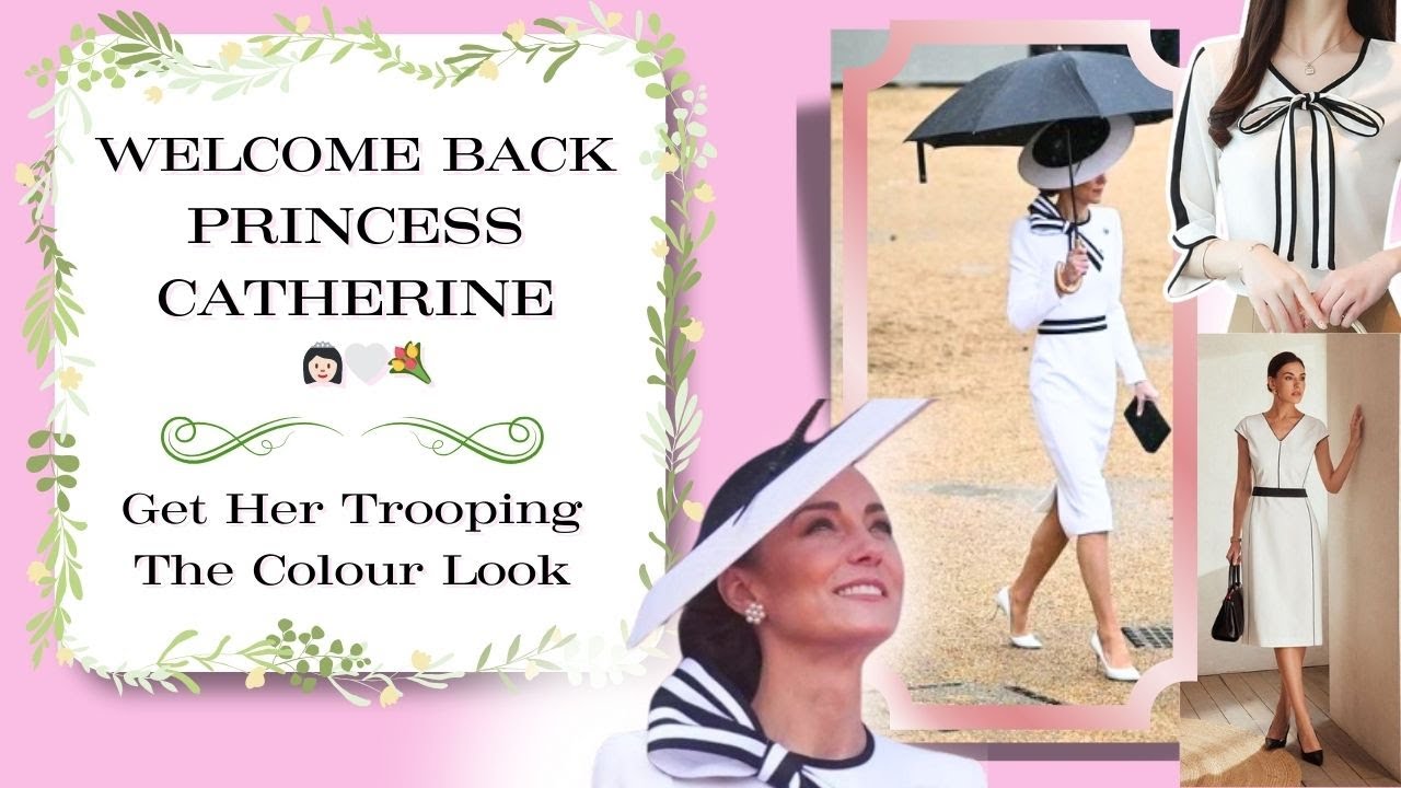 WELCOME BACK, PRINCESS CATHERINE! | Get her Trooping The Colour Look 👸🏻🤍💐 #katemiddleton