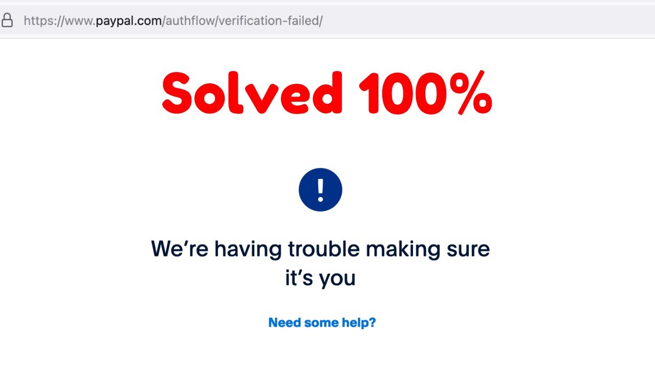 How to Fix Paypal Sorry We Couldn't Confirm it's You | Solve PayPal Errors