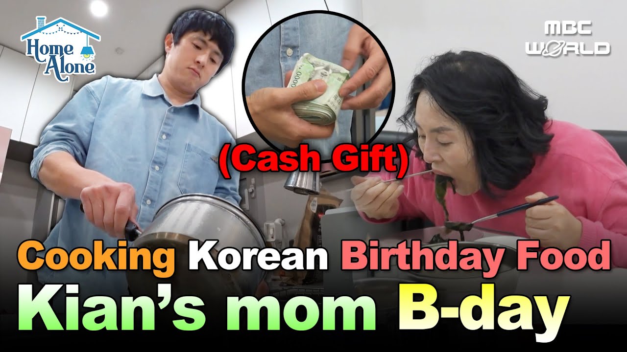[Sub] Kian Cooks for His Mom’s Birthday🧑‍🍳 | Korean Birthday Food Mukbang #kian #mukbang