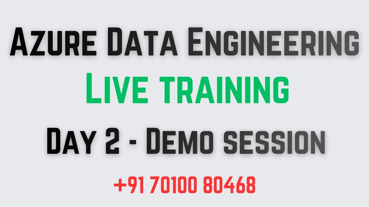 Azure Data Engineering - FREE DEMO - [Mon] 8:00 PM IST