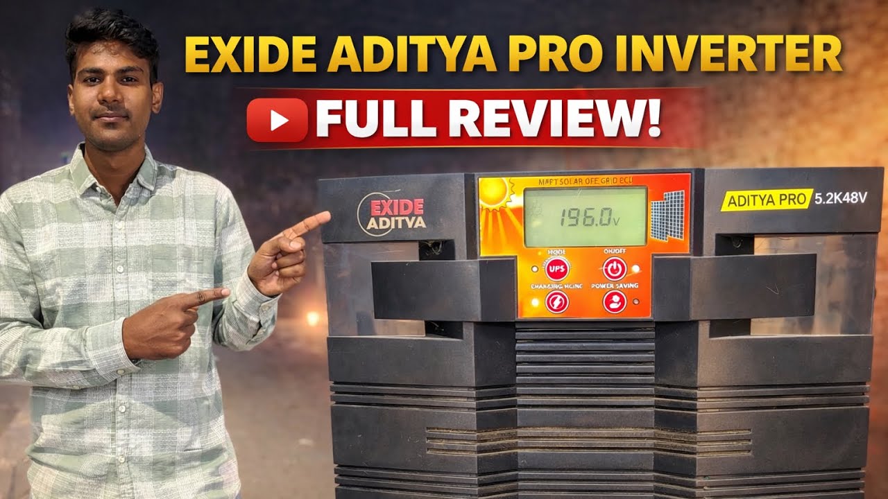 Exide Aditya pro 5.2kva 48v solor inverter full review 