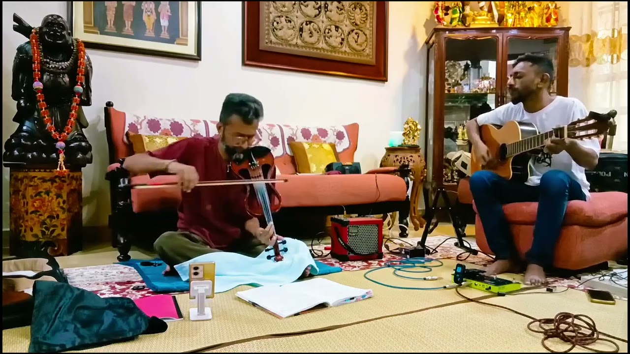 Sharing Violin Music With Friends.❤️#instrumental#devotional  #violin#song#arrahman#love#music#god 