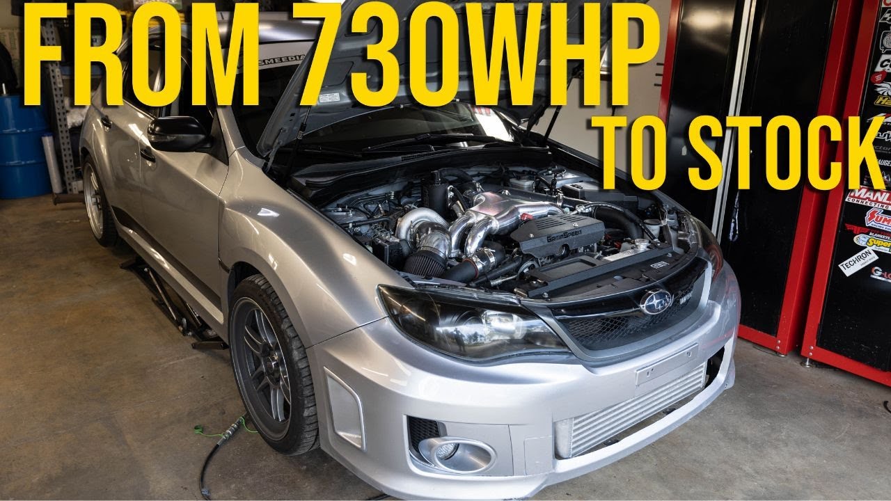 Возвращаю свой Subaru WRX мощностью 730 л.с. в сток.