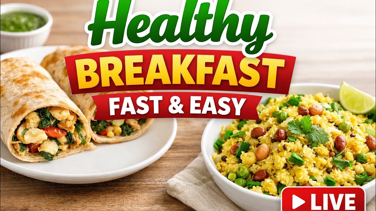 Healthy Breakfast Recipes LIVE 😋 | Quick & Delicious Morning Recipes | Easy Veg Breakfast Ideas
