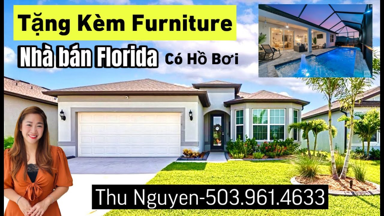 Nhà Đẹp Florida// Tặng Kèm Full Nội Thất// Hồ Bơi Đẹp// Good Location -- Outlet Mall Cách Nhà 5 Phút