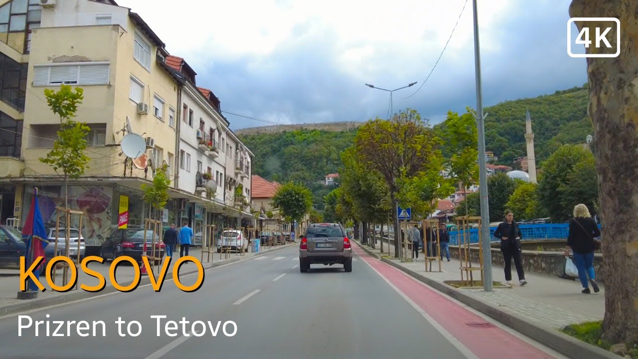 4K - Driving from Prizren (Kosovo) to Tetovo (North Macedonia)