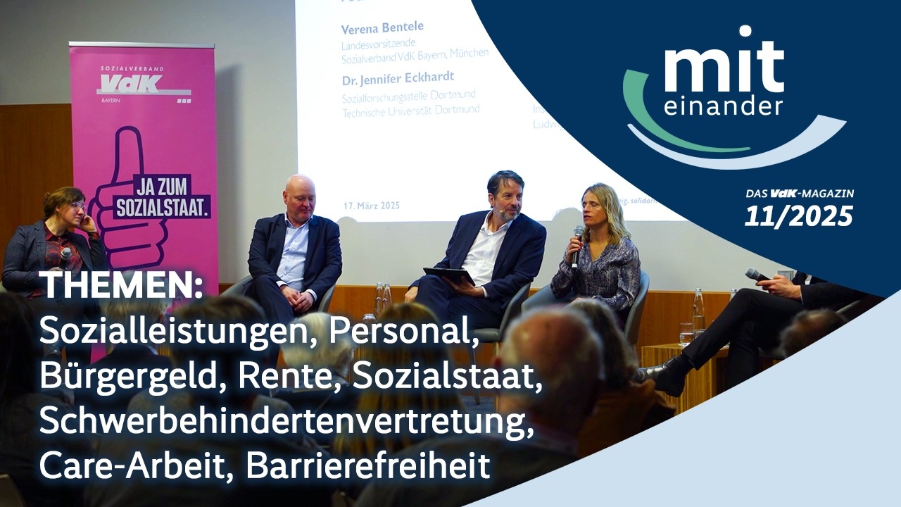 miteinander – Das VdK-Magazin – 11/2025: Sozialleistungen, Personal, Bürgergeld, Rente, Sozialstaat