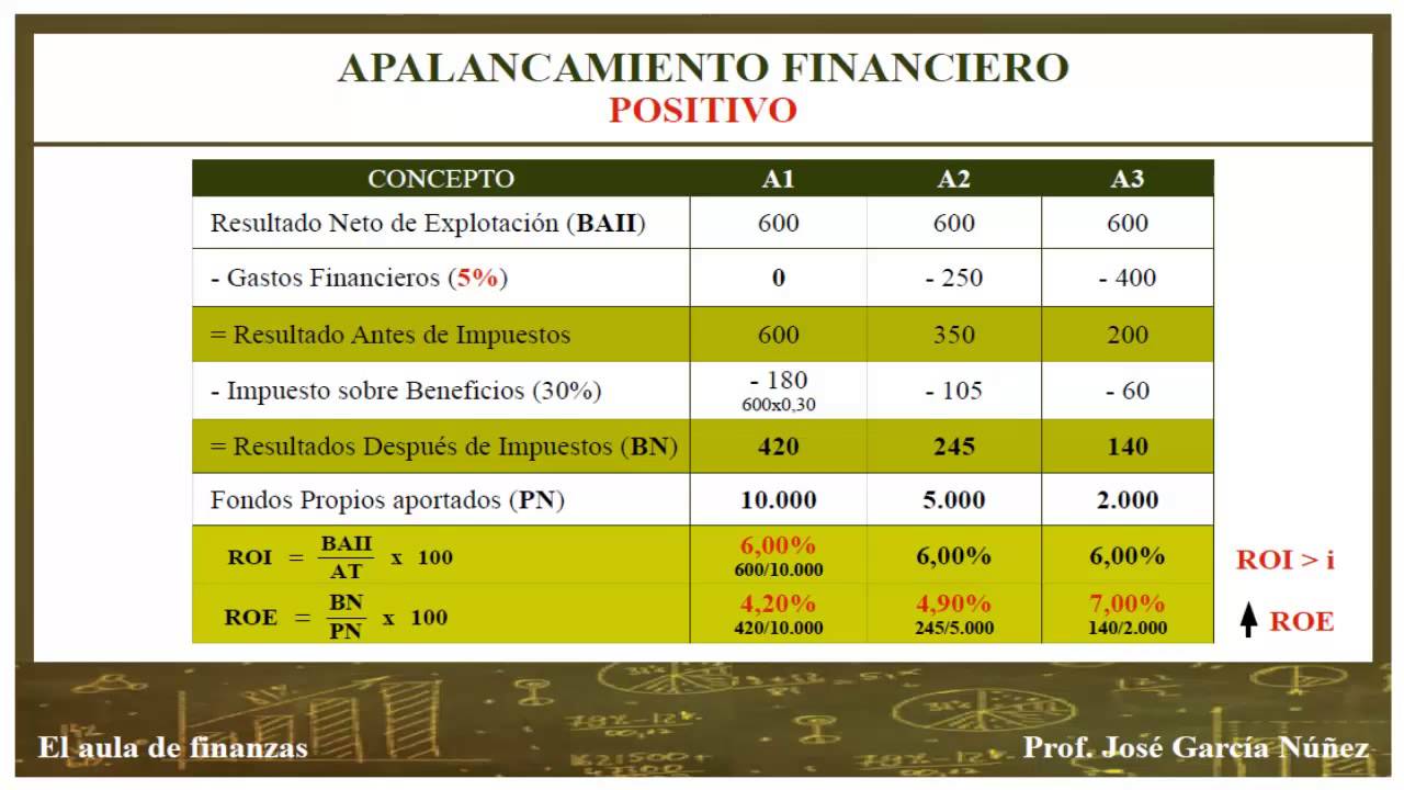 EL APALANCAMIENTO FINANCIERO DE LA EMPRESA.