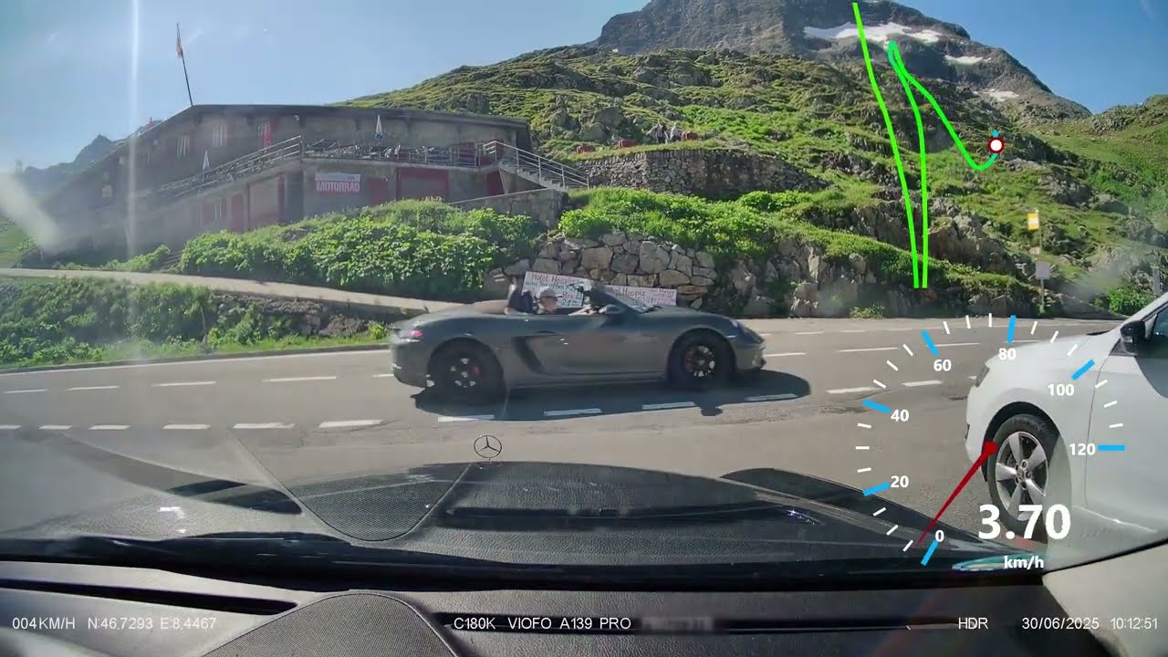 Sustenpass to Innertkirchen 2025 - Mercedes C180 Kompressor - Dashcam(no audio)