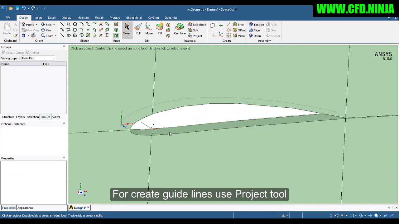 ✅ ANSYS SPACECLAIM - NACA 4412 - Geometry - Part 2A/4