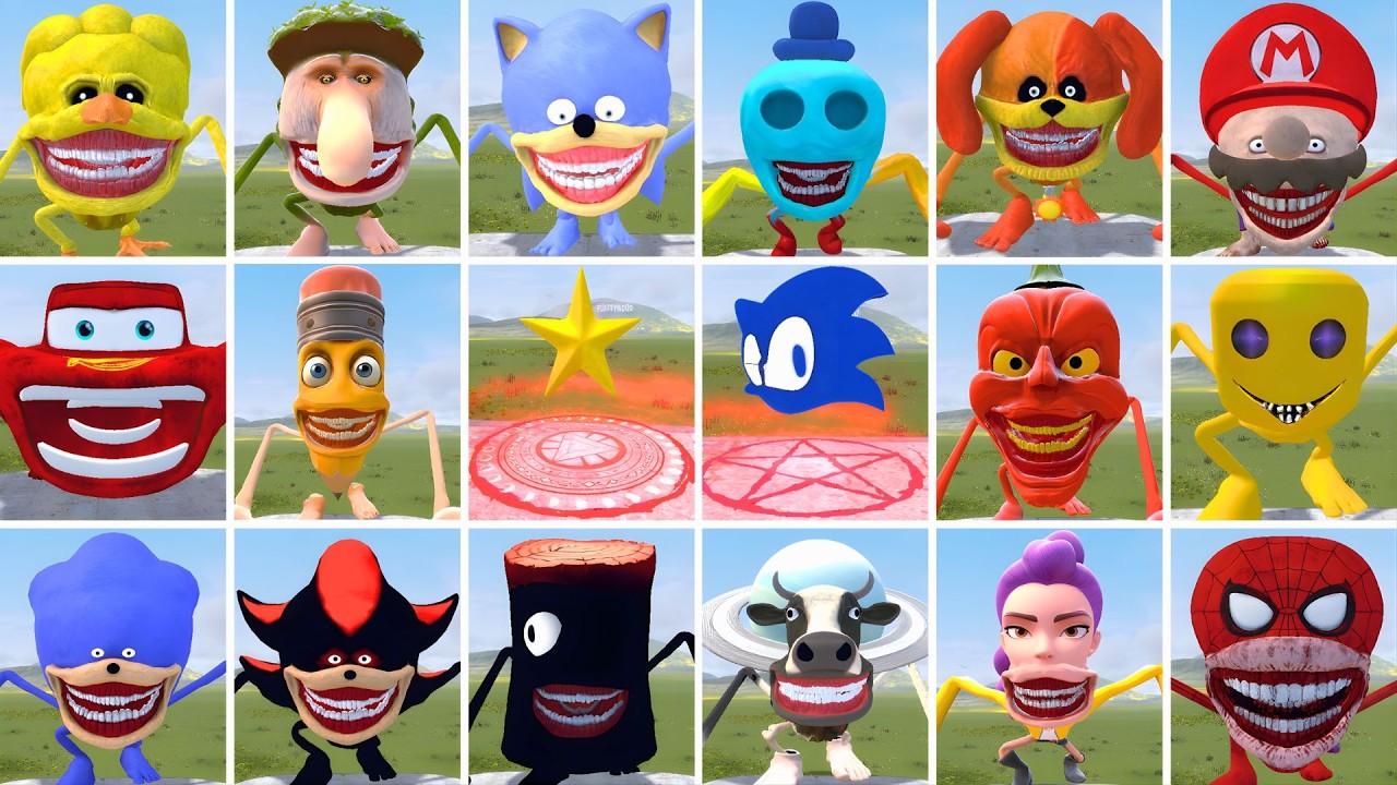 I PLAYED DEATHMATCH GAME WITH ALL SHIN SONIC TAPES FAMILY VS SEA EATER FAMILY in Garry's Mod!