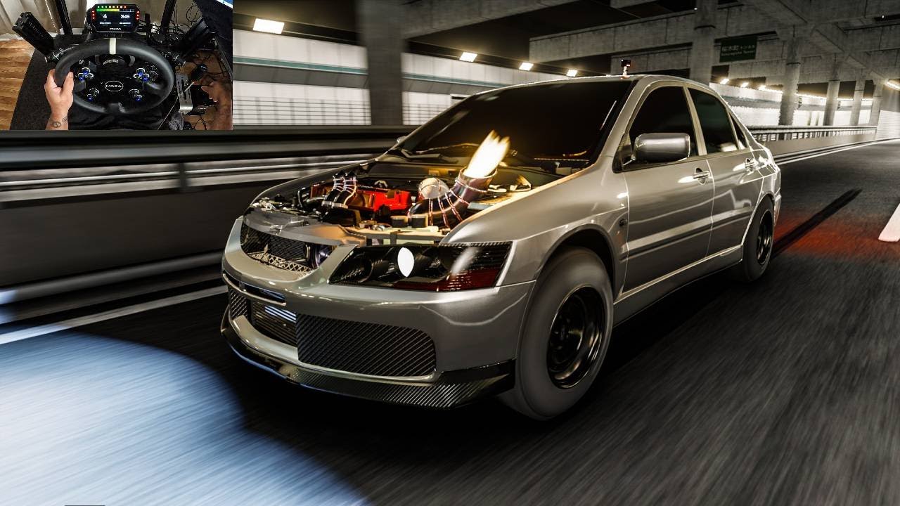 1600-сильный Big Turbo Mitsubishi Evolution IX MR — игровой процесс Assetto Corsa