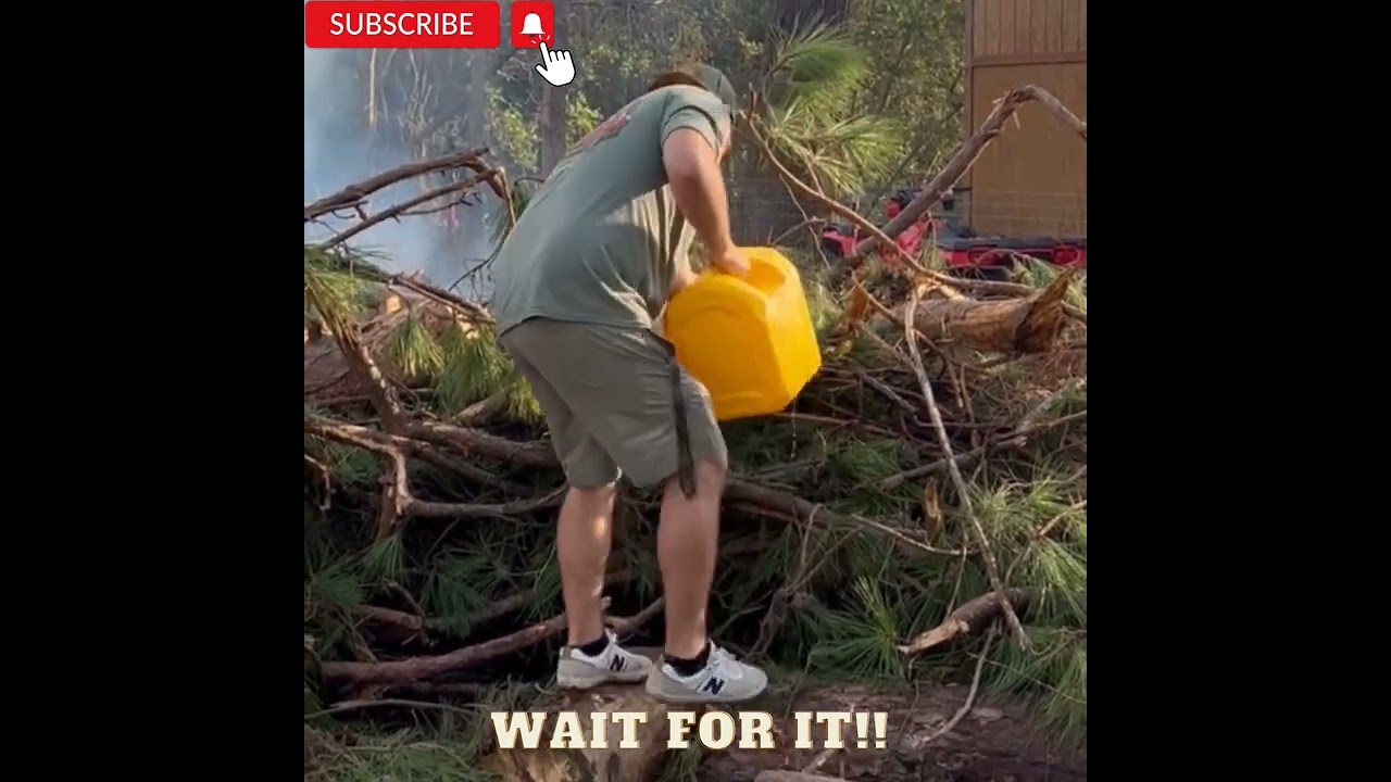 Why You Should Never Pour Gasoline on a Fire! #shorts #viral #firesafety