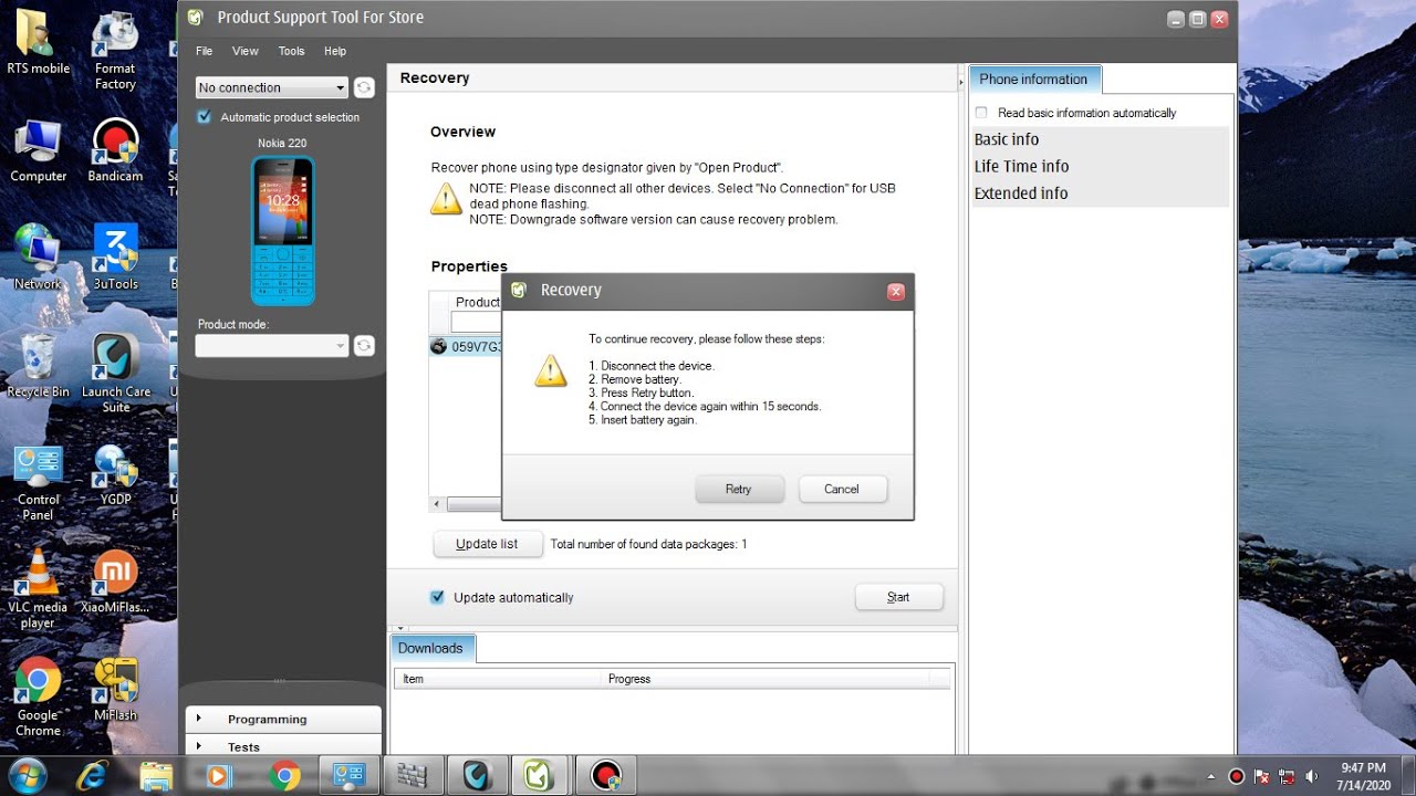 NOKIA 220-RM 969-Restart Problem Flashing Nokia Care Suite 100% Done
