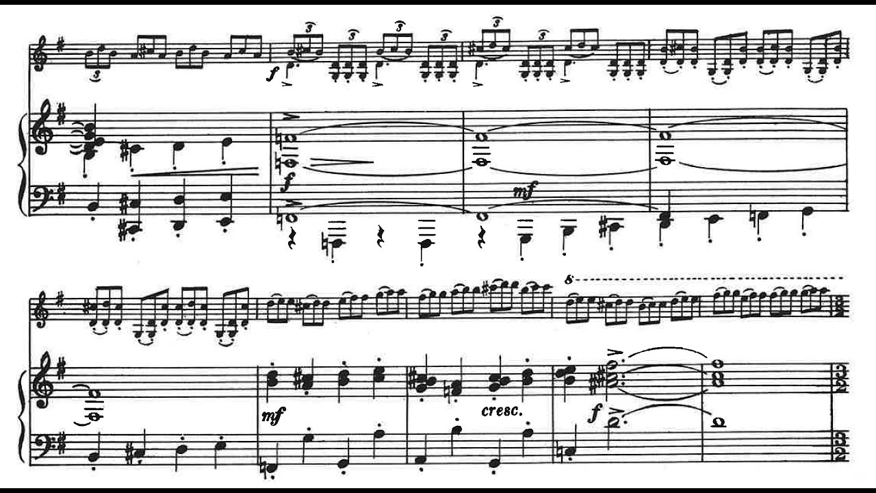 Juan José Castro - Intrata y Danza Rustica for Violin and Piano (1946) [Score-Video]