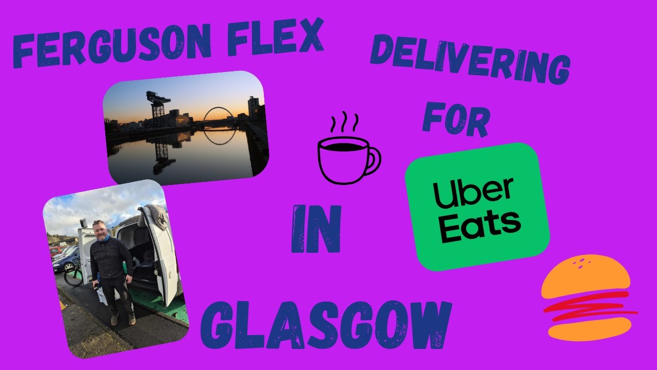 Uber Eats E-bike delivery around Glasgow West end.