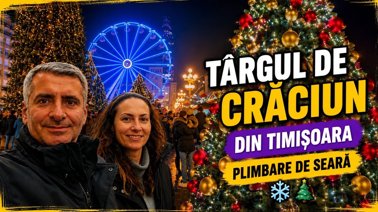 Târgul de Crăciun din Timișoara 🎅🎄- Christmas Market - Plimbare de seară #travel #christmas 