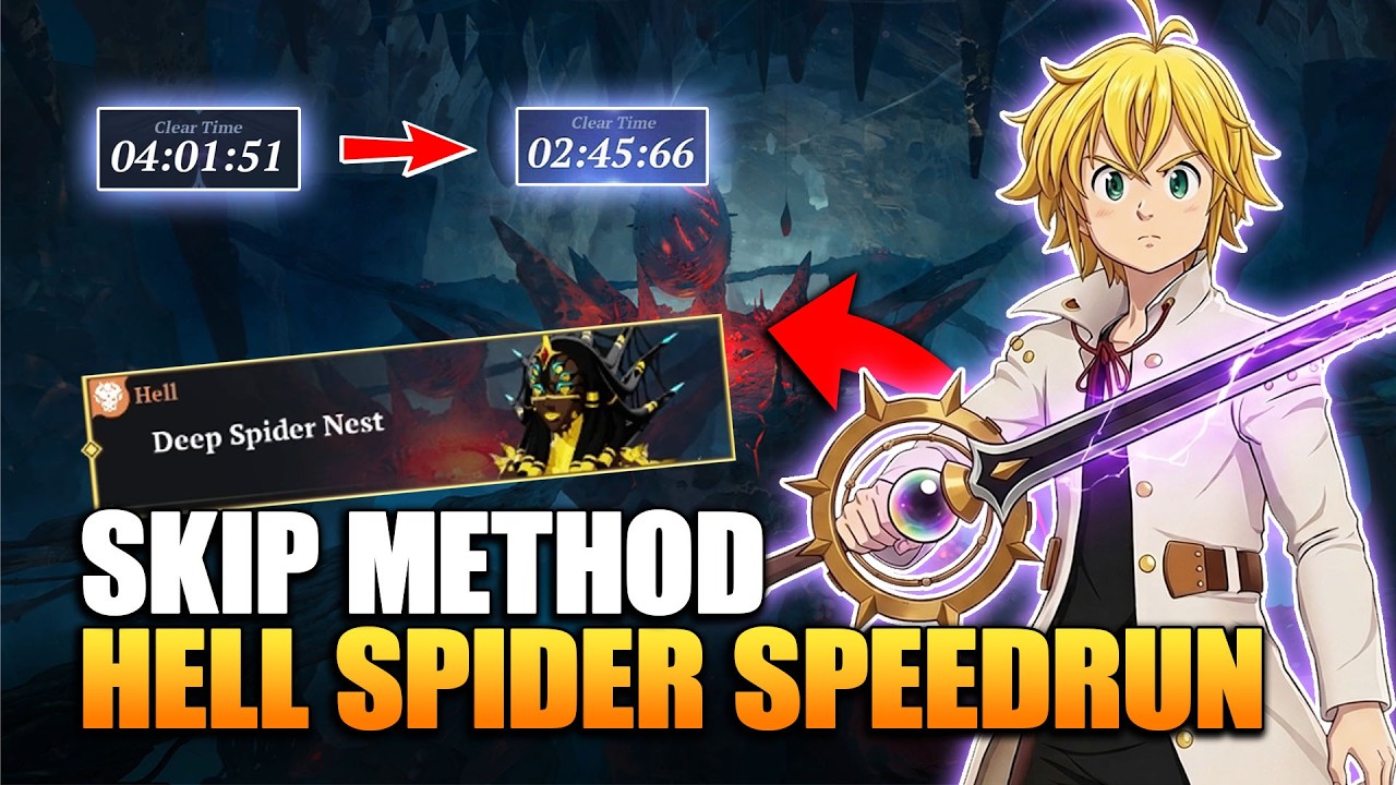Hell Spider Queen's Nest Speedrun but Using Glitch? | 02:45.66 Minutes | Seven Deadly Sins Origin