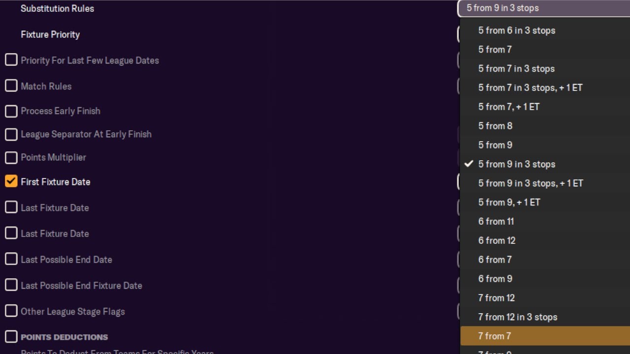 How To Change Substitution Rules In Football Manager
