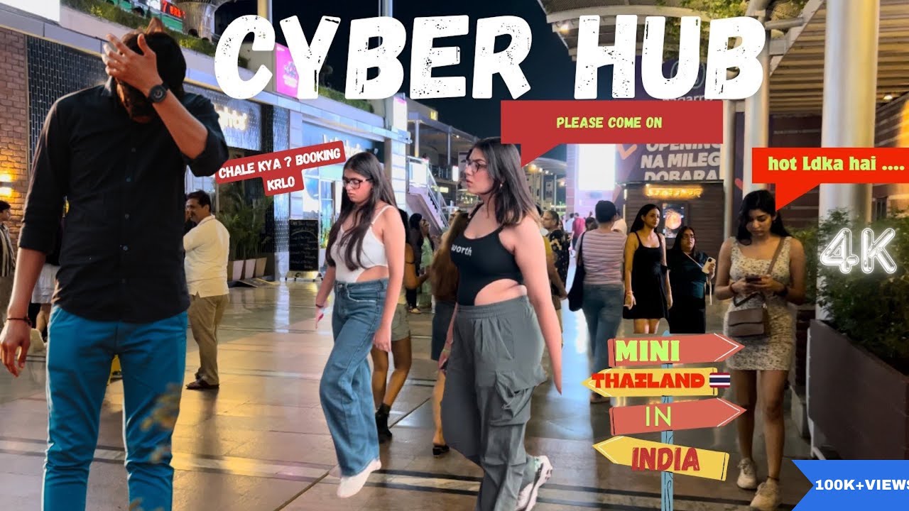 CYBER HUB 🥵 | MINI THAILAND IN INDIA 😍| #nightlife #cyberhub