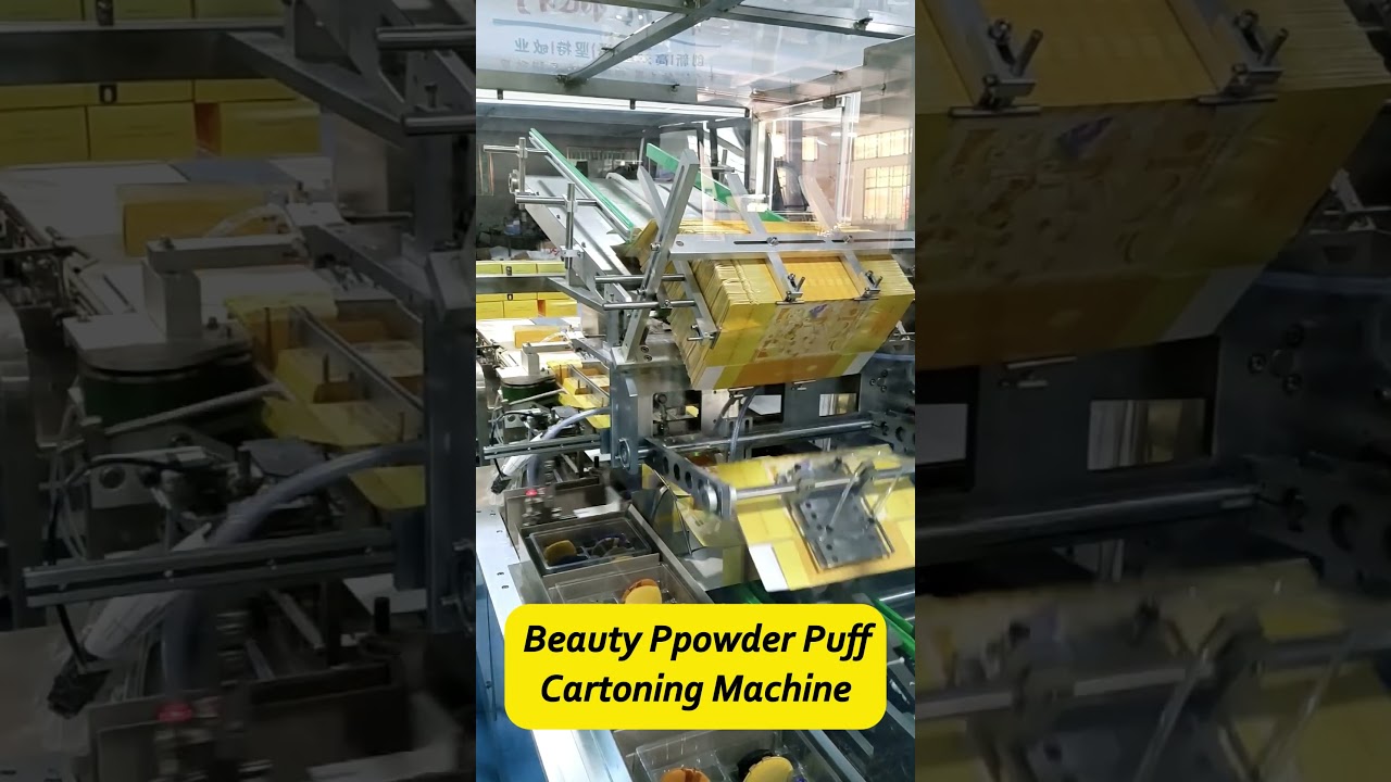 Fully automatic Beauty Powder Puff Cartoning Machine