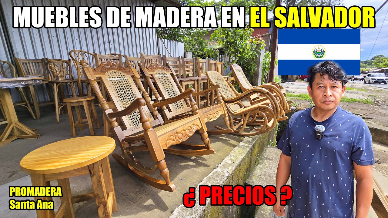 Precio de los MUEBLES DE MADERA pura en EL SALVADOR 😱