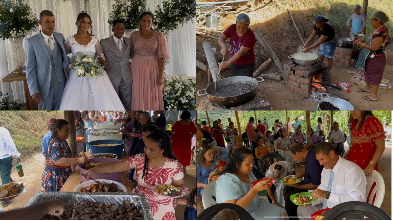TEVE  MUITA FARTURA NO CASAMENTO DO JEREMIAS E KEILAH,  EM MINAS GERAIS, NA ROÇA E SEM IGUAL