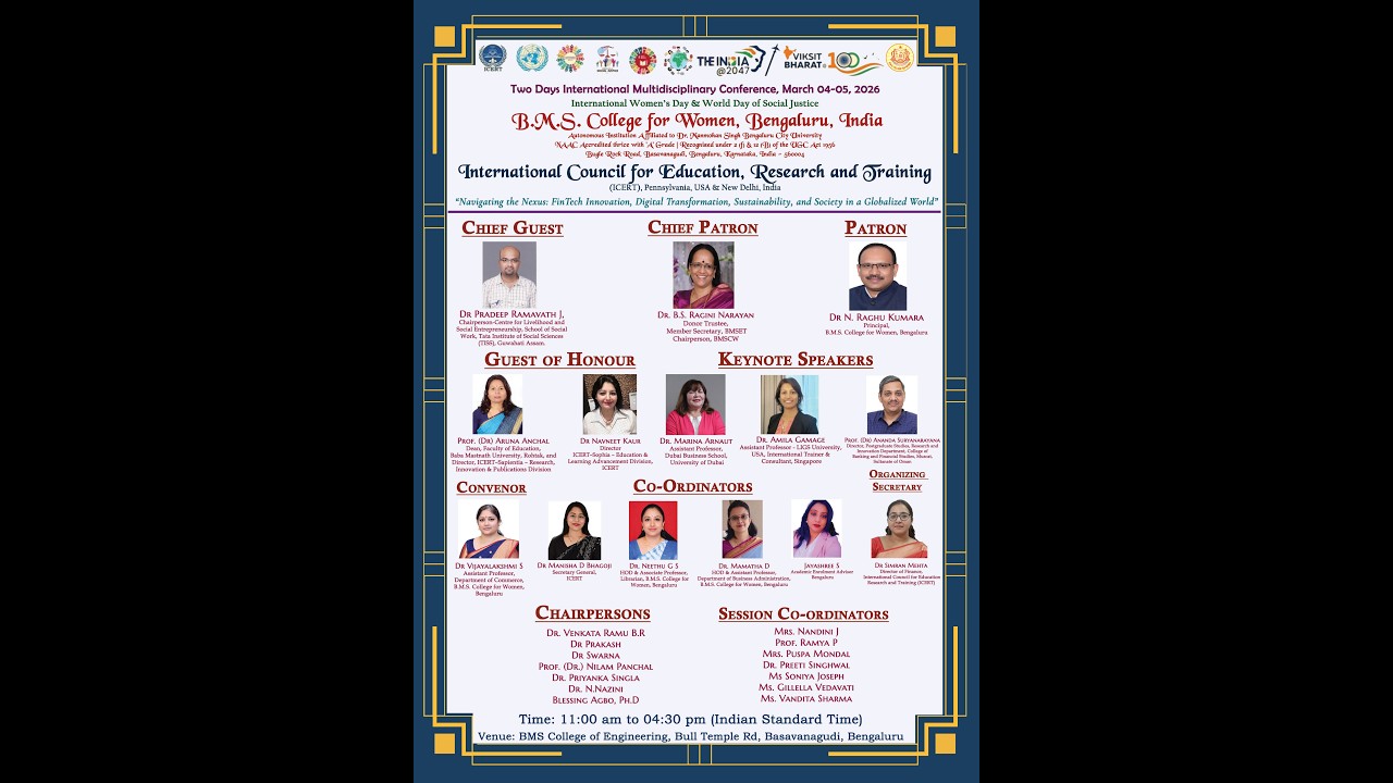 Day 1, International Multidisciplinary Conference on March 04-05, 2026 in Bengaluru India