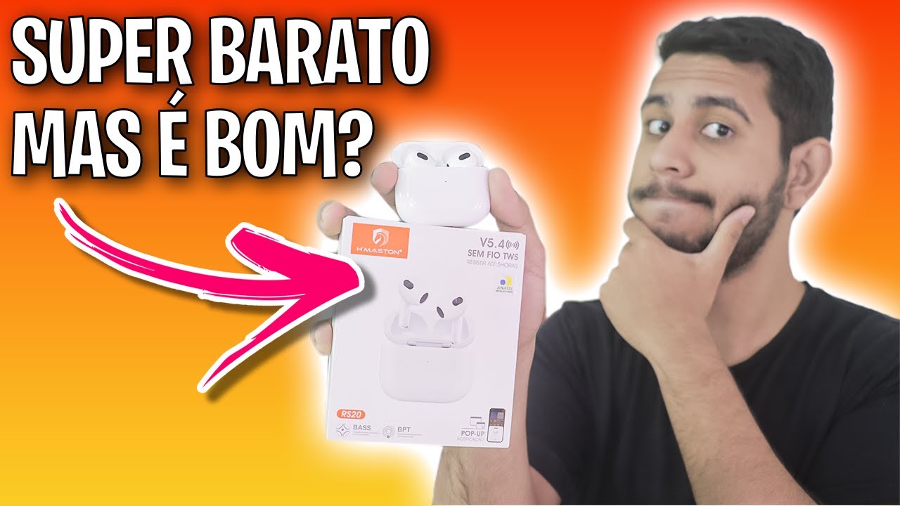 Fone Bluetooth H'maston RS-20! MUITO BARATO mas VALE A PENA COMPRAR? É bom mesmo? Unboxing e Review