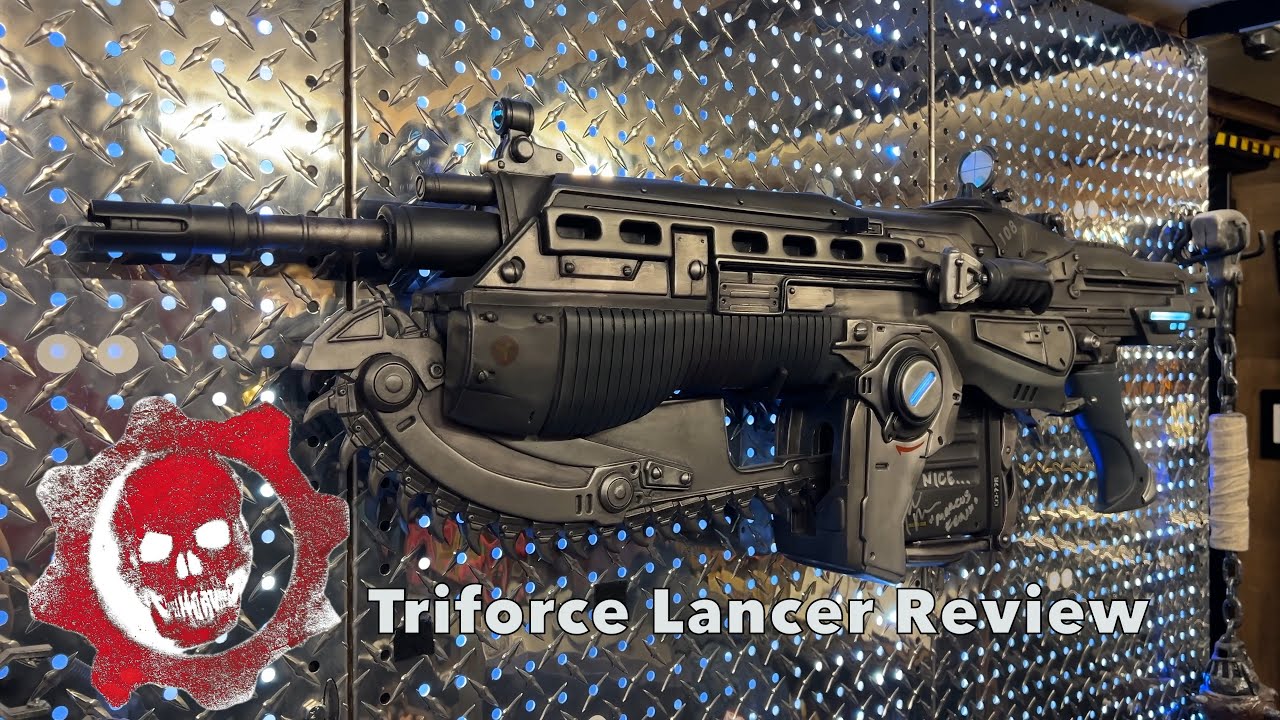 HOLY GRAIL of Gears of War Collectibles?? Project Triforce Full Scale Lancer Replica Rifle 4k Review