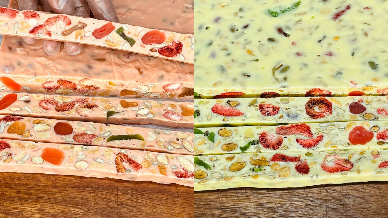 Cách làm kẹo hạnh phúc món kẹo dẻo mềm thơn ngon đẹp mắt/ Kẹo Nougat