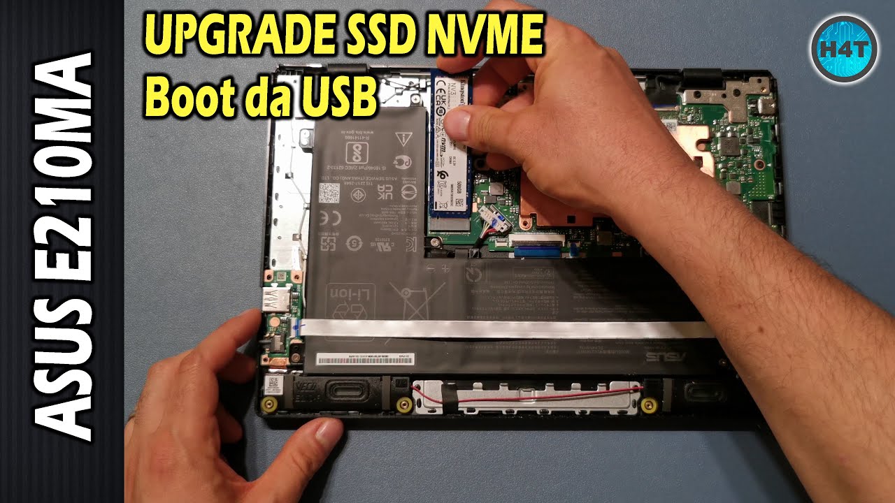 Laptop ASUS E210MA: Upgrade SSD NVME, Boot da USB