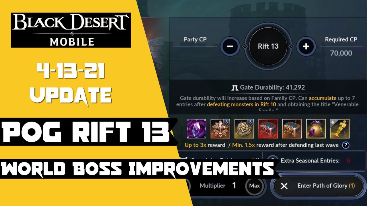 World Boss Improvements, New Path of Glory! + Paladin Rework, Patch Update - Black Desert Mobile