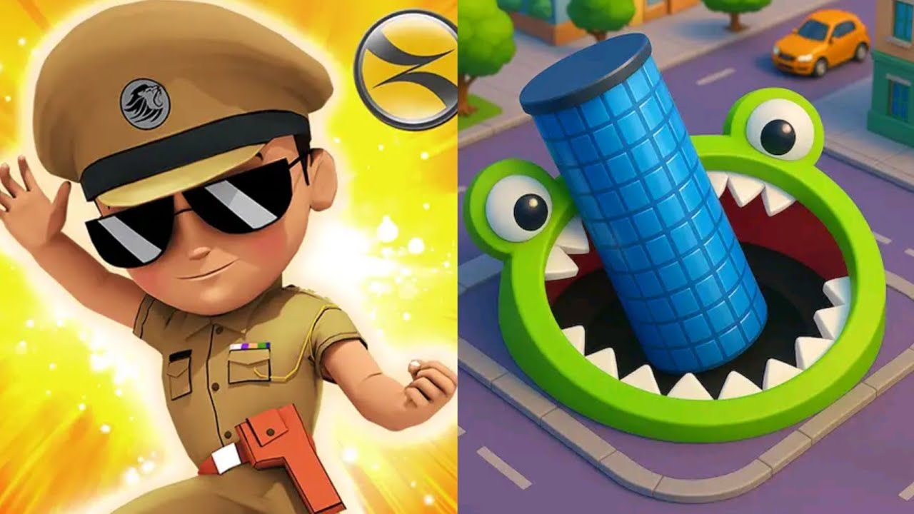 Little Singham VS Hole.io Android New update Gameplay