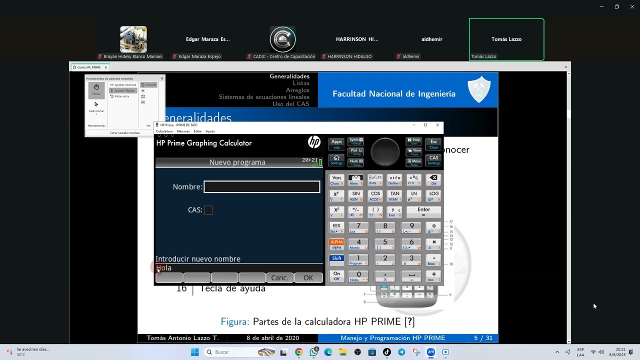 PROGRAMACIÓN EN CALCULADORA HP PRIME APLICADO A INGENIERIA CIVIL, CLASE I
