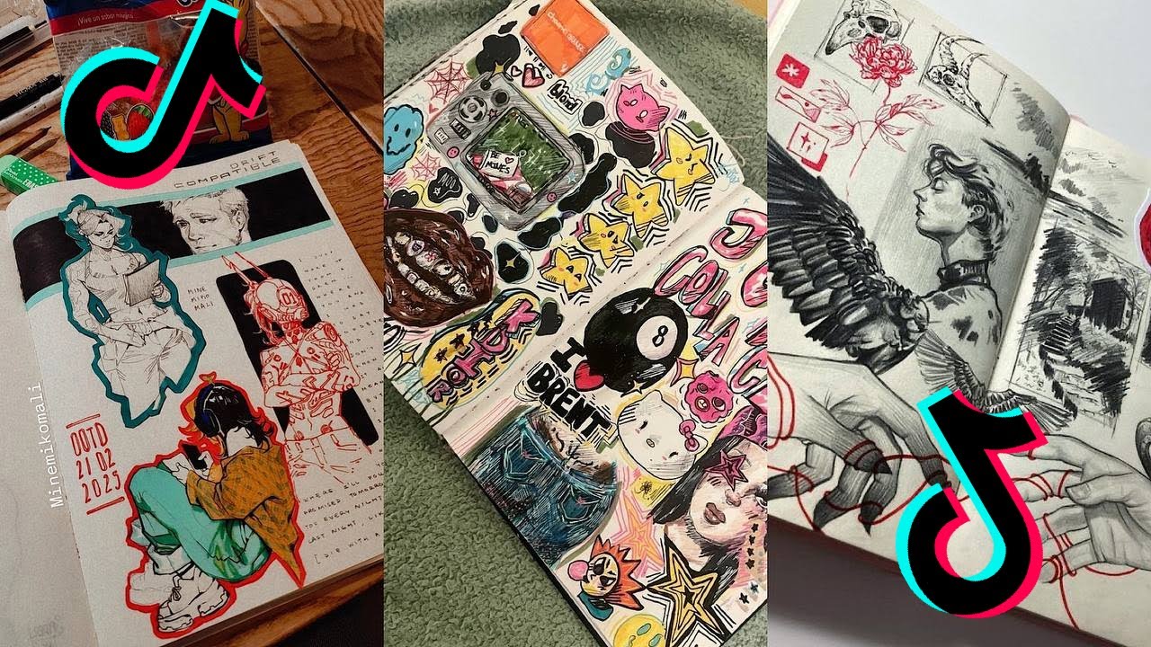 ART SKETCHBOOK 📖 TIKTOK compilation [NO OUTROS] | Read desc #70