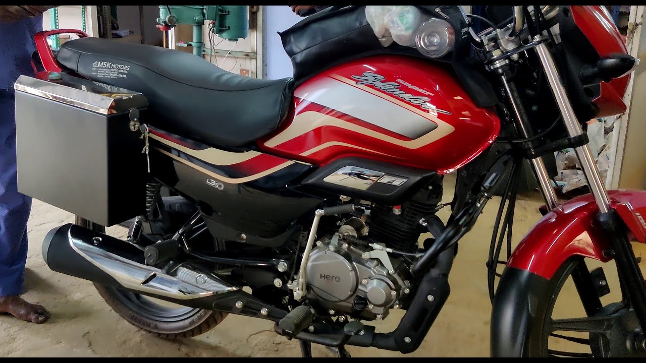 Hero Super Splendor Bike Side Box Fitting  || Metal Box || Side box for Super splendor - Steel Box