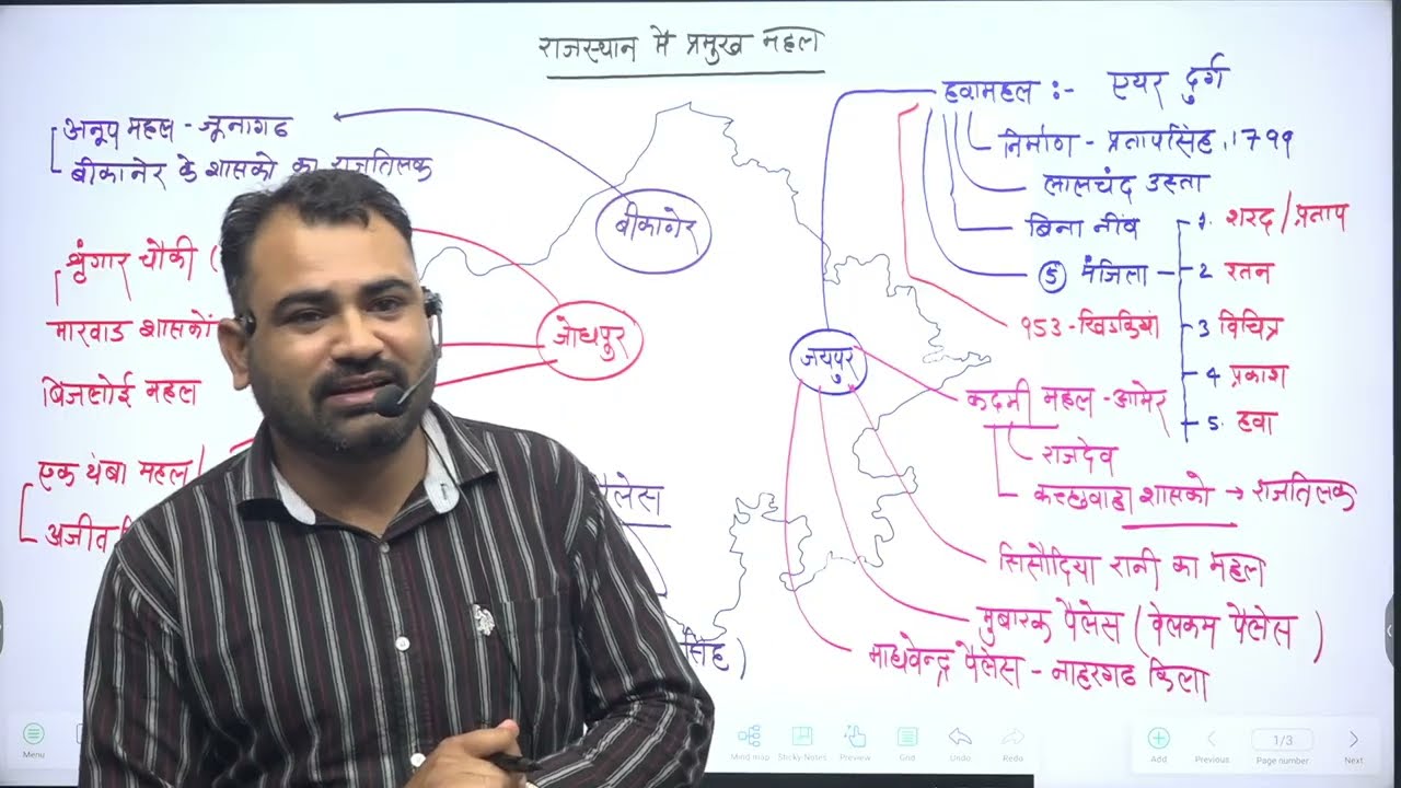 राजस्थान में प्रमुख महल by Ashok sir for 4th grade चतुर्थ श्रेणी कर्मचारी REET mains police etc.