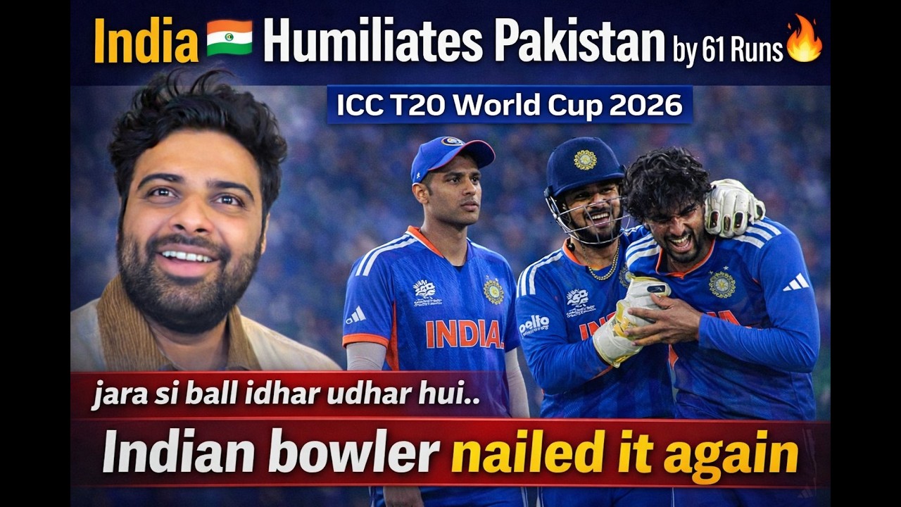 India bamboozled Pakistan by 61 Runs 🔥 | ICC T20 World Cup 2026 | Indian bowler 🎯 it again | 🇮🇳 in 8