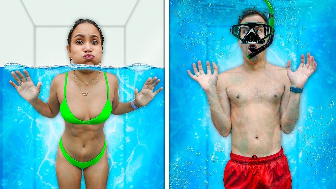PISCINA DE 10 LITROS, 1.000 LITROS ou 10.000 MIL LITROS NO CAMINHÃO! - DESAFIO INSANO!