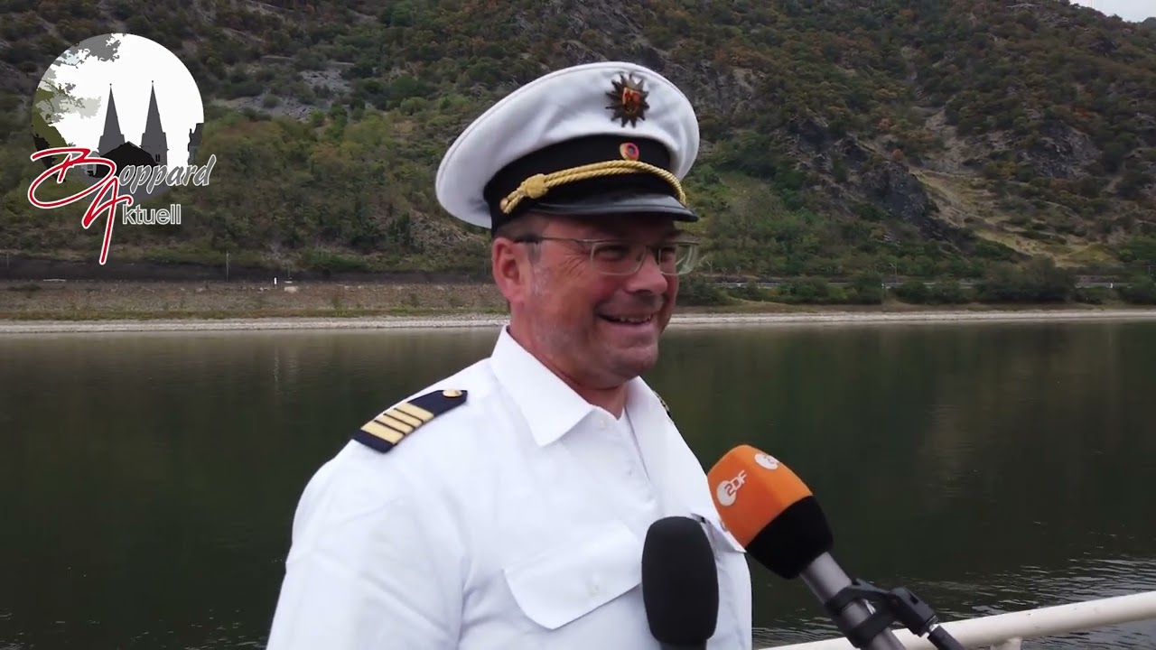 Havarie eines Containerschiffes bei Oberwesel auf dem Rhein