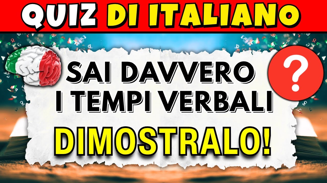 IL TEST CHE SMASCHERA CHI NON SA L’ITALIANO 😳 SOLO I VERI ESPERTI FANNO 50/50 💥