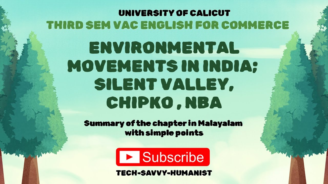 Environmental Movements in India- Summary in Malayalam-3rd SEM VAC English for Commerce- UOC
